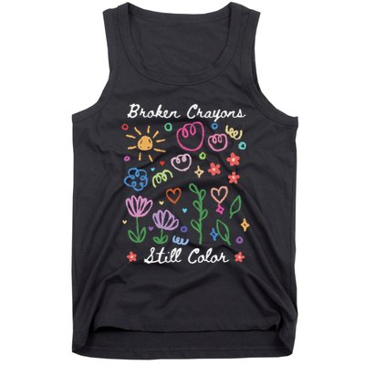 Broken Crayons Still Color Suicide Prevention Semicolon Tank Top