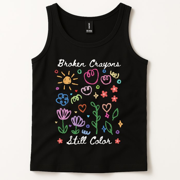 Broken Crayons Still Color Suicide Prevention Semicolon Tank Top