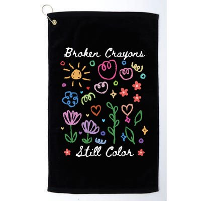 Broken Crayons Still Color Suicide Prevention Semicolon Golf Towel