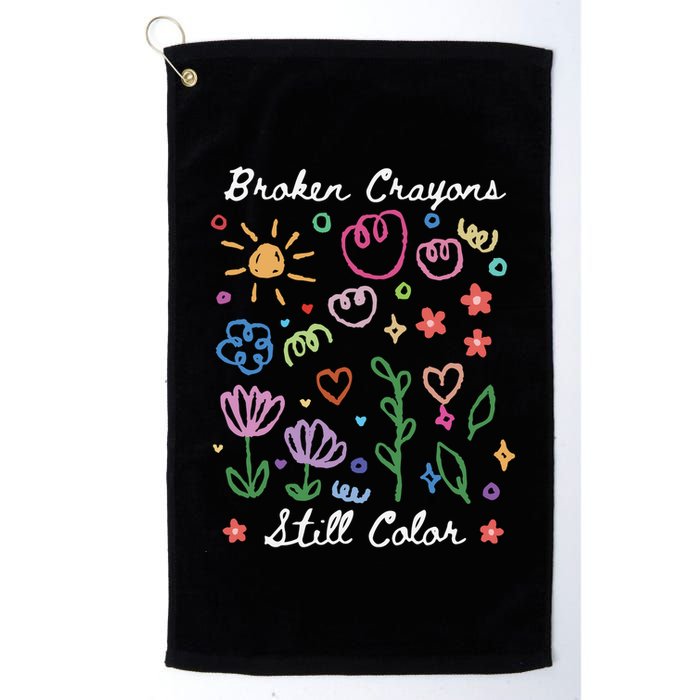 Broken Crayons Still Color Suicide Prevention Semicolon Golf Towel