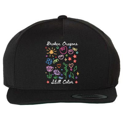 Broken Crayons Still Color Suicide Prevention Semicolon Wool Snapback Cap