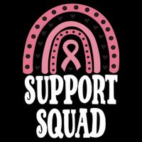 Breast Cancer Support Squad Rainbow Ribbon Backpack