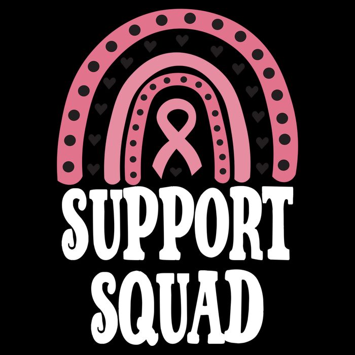 Breast Cancer Support Squad Rainbow Ribbon Backpack