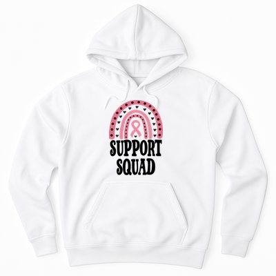 Breast Cancer Support Squad Rainbow Ribbon Hoodie