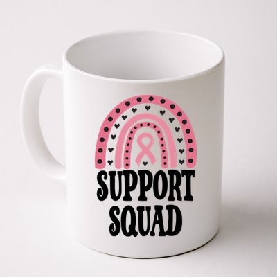 Breast Cancer Support Squad Rainbow Ribbon Mug