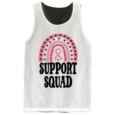 Breast Cancer Support Squad Rainbow Ribbon Mesh Reversible Basketball Jersey Tank