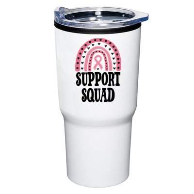 Breast Cancer Support Squad Rainbow Ribbon Tumbler