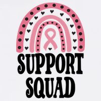 Breast Cancer Support Squad Rainbow Ribbon Poster
