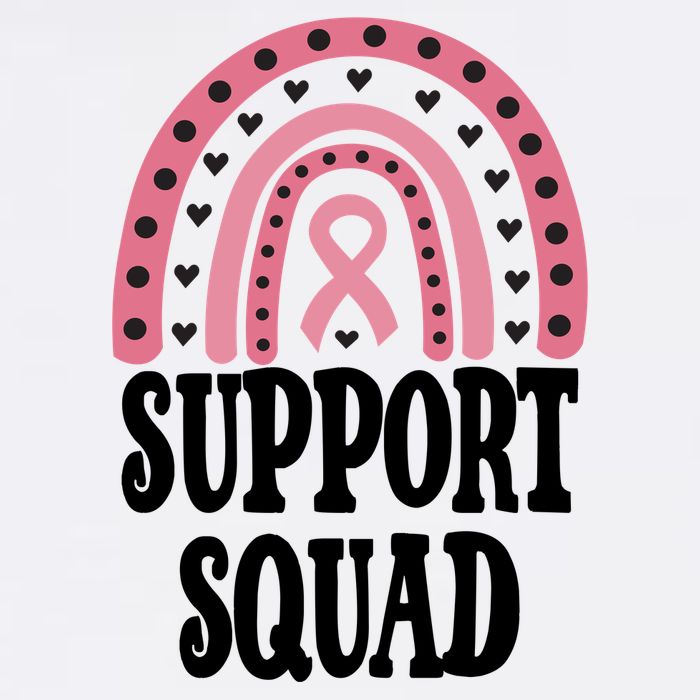 Breast Cancer Support Squad Rainbow Ribbon Poster