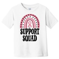 Breast Cancer Support Squad Rainbow Ribbon Toddler T-Shirt