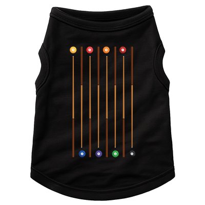 Biliard Cue Stick And 8 Pool Balls Awesome Game Cute Gift Doggie Tank