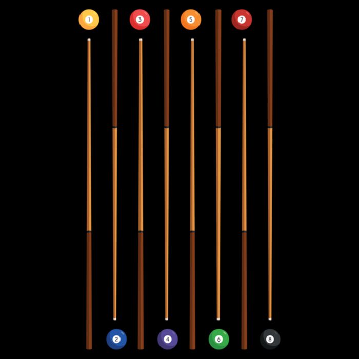 Biliard Cue Stick And 8 Pool Balls Awesome Game Cute Gift Backpack
