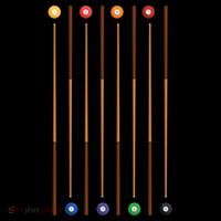Biliard Cue Stick And 8 Pool Balls Awesome Game Cute Gift 7-Panel Snapback Hat