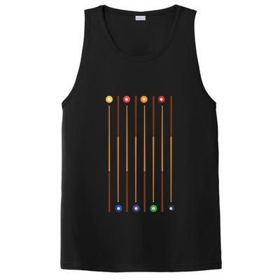 Biliard Cue Stick And 8 Pool Balls Awesome Game Cute Gift PosiCharge Competitor Tank