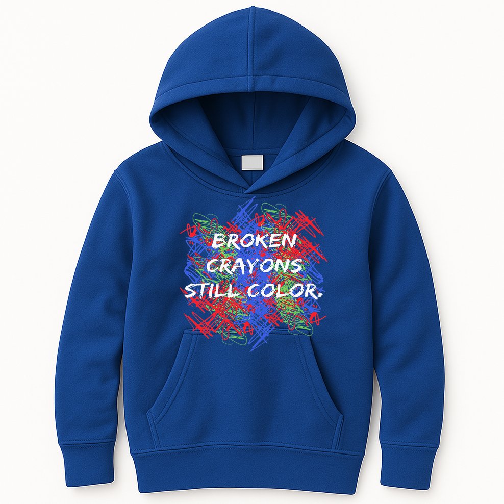 Broken Crayons Still Color Mental Health Awareness Supporter Kids Hoodie