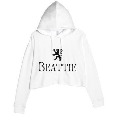 Beattie Clan Scottish Family Name Scotland Heraldry  Crop Fleece Hoodie