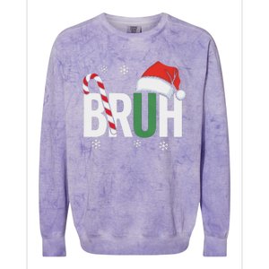 Bruh Christmas Santa Happy Christmas Family Xmas Christmas Colorblast Crewneck Sweatshirt