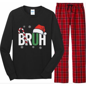 Bruh Christmas Santa Happy Christmas Family Xmas Christmas Long Sleeve Pajama Set