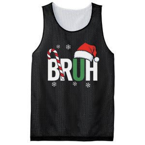 Bruh Christmas Santa Happy Christmas Family Xmas Christmas Mesh Reversible Basketball Jersey Tank