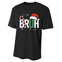 Bruh Christmas Santa Happy Christmas Family Xmas Christmas Performance Sprint T-Shirt