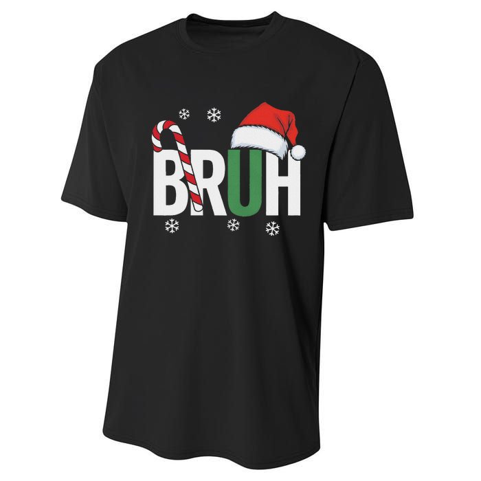 Bruh Christmas Santa Happy Christmas Family Xmas Christmas Performance Sprint T-Shirt