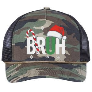 Bruh Christmas Santa Happy Christmas Family Xmas Christmas Retro Rope Trucker Hat Cap