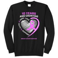 Breast Cancer Survivor 10 Year For Women Cancer Sweatshirt