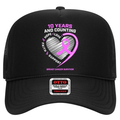 Breast Cancer Survivor 10 Year For Women Cancer Trucker Hat