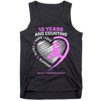 Breast Cancer Survivor 10 Year For Women Cancer Tank Top