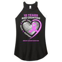 Breast Cancer Survivor 10 Year For Women Cancer Women's Perfect Tri Rocker Tank