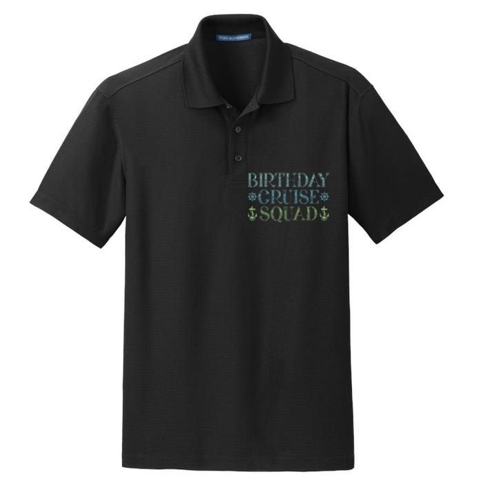 Birthday Cruise Squad Cruising Trip Party Vacation Birthday Dry Zone Grid Polo