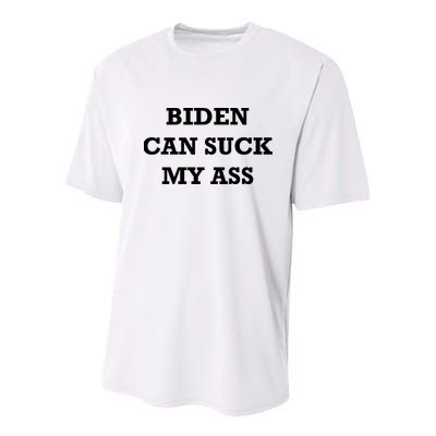 Biden Can Suck My Ass Youth Performance Sprint T-Shirt