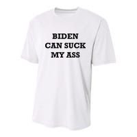 Biden Can Suck My Ass Youth Performance Sprint T-Shirt