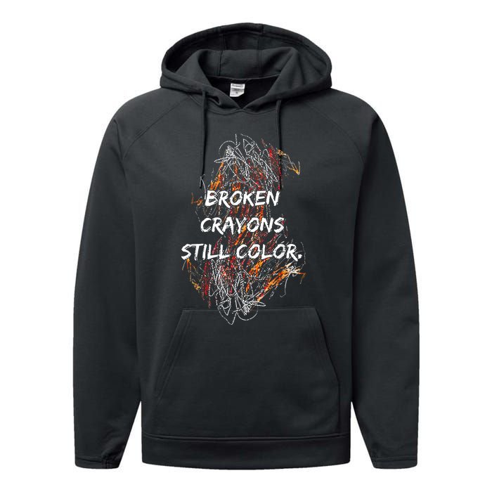 Broken Crayons Still Performance Fleece Hoodie