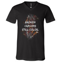 Broken Crayons Still V-Neck T-Shirt