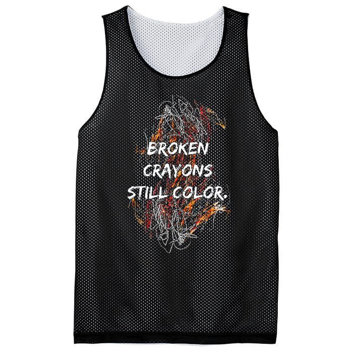 Broken Crayons Still Mesh Reversible Basketball Jersey Tank