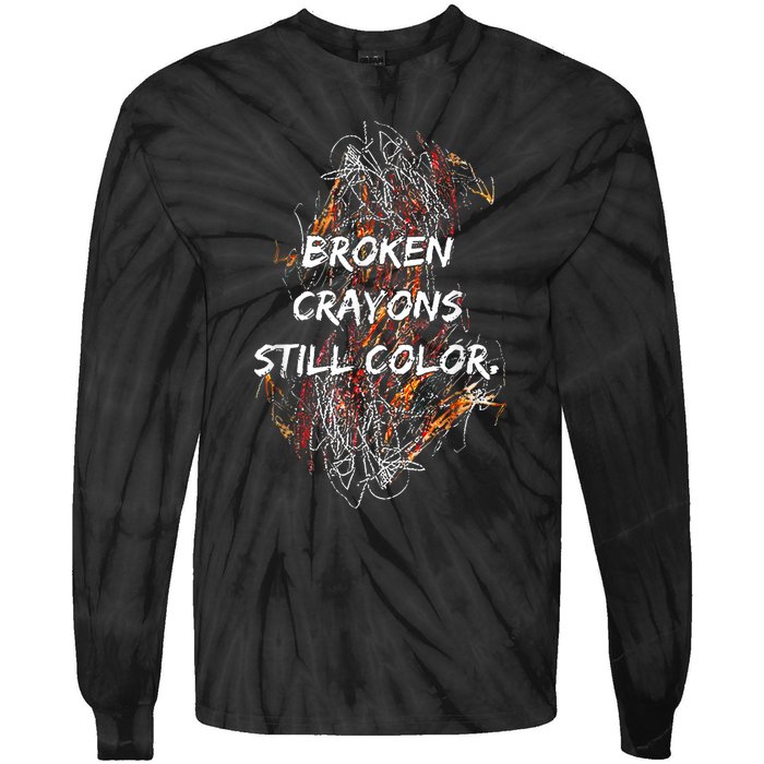 Broken Crayons Still Tie-Dye Long Sleeve Shirt