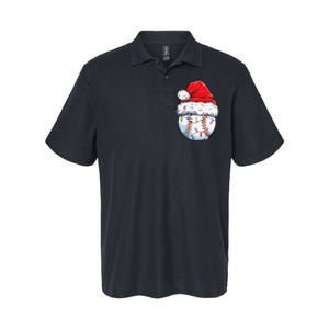 Baseball Christmas Santa Hat Funny Baseball Xmas Holiday  Softstyle Adult Sport Polo