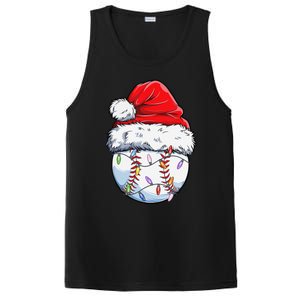 Baseball Christmas Santa Hat Funny Baseball Xmas Holiday  PosiCharge Competitor Tank