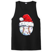 Baseball Christmas Santa Hat Funny Baseball Xmas Holiday  PosiCharge Competitor Tank