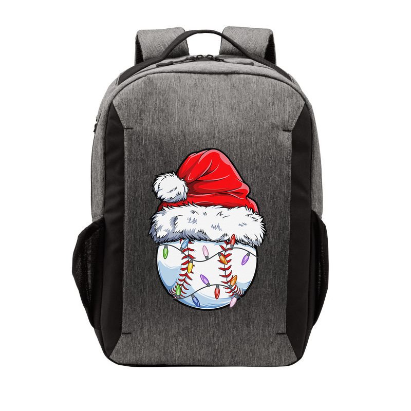 Baseball Christmas Santa Hat Funny Baseball Xmas Holiday  Vector Backpack