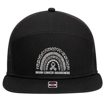 Brain Cancer Survivor In May We Wear Gray 7 Panel Mesh Trucker Snapback Hat