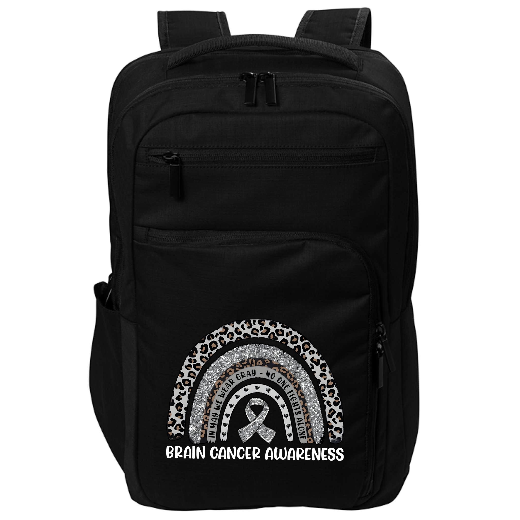 Brain Cancer Survivor In May We Wear Gray Impact Tech Backpack