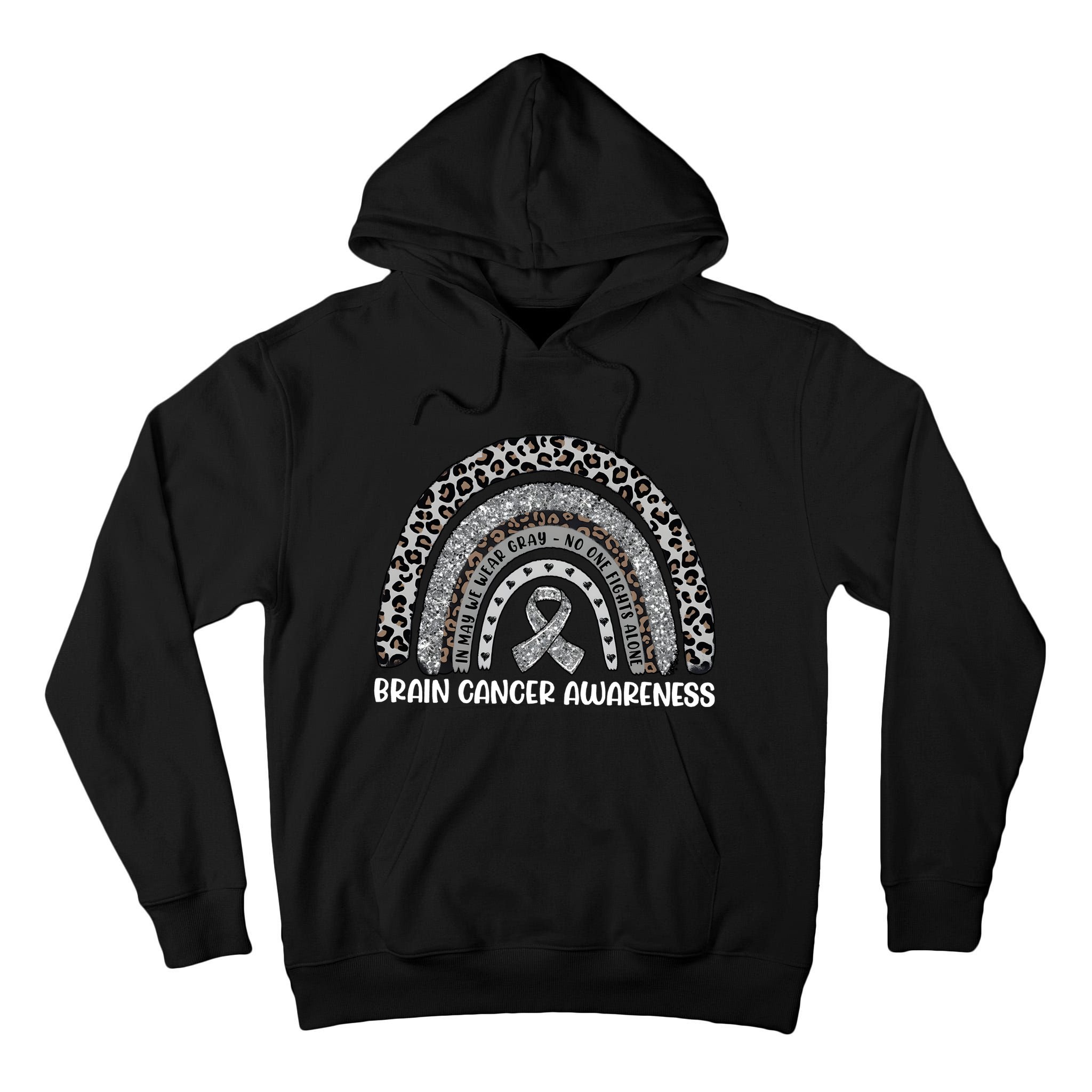Brain Cancer Survivor In May We Wear Gray Tall Hoodie