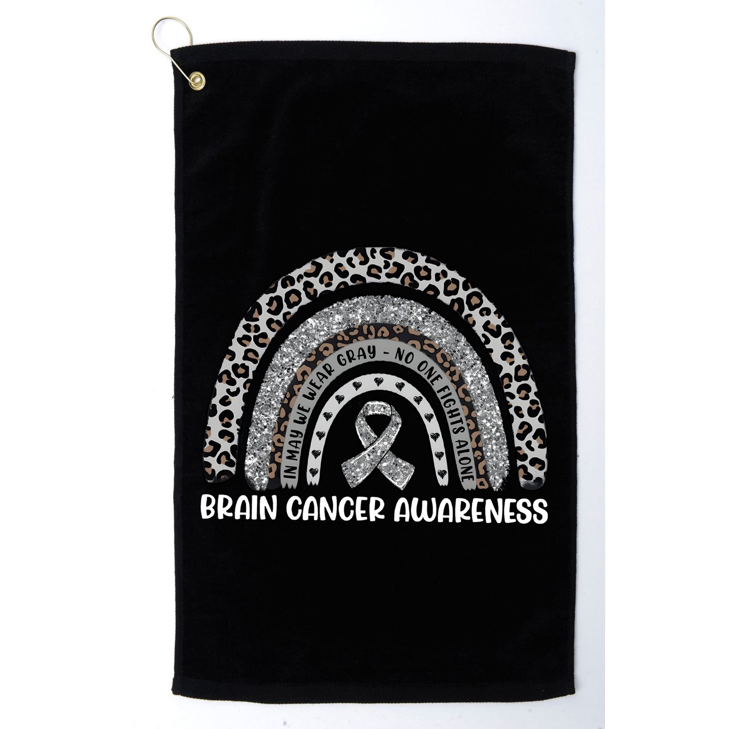 Brain Cancer Survivor In May We Wear Gray Golf Towel