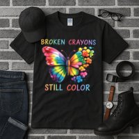 Broken Crayons Still Color Mental Health Matters Awareness  Tall T-Shirt