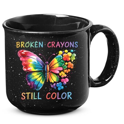 Broken Crayons Still Color Mental Health Matters Awareness  15oz Campfire Ceramic Mug