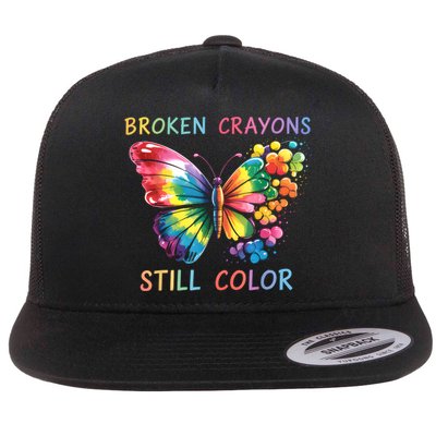 Broken Crayons Still Color Mental Health Matters Awareness  Flatbill Hat
