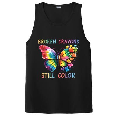 Broken Crayons Still Color Mental Health Matters Awareness  PosiCharge Competitor Tank