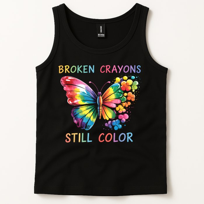 Broken Crayons Still Color Mental Health Matters Awareness  Tank Top